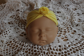 Newborn hoofdband geel