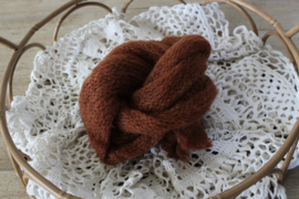 Gebreide mohair wrap caramel