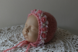 Newborn mohair bonnet