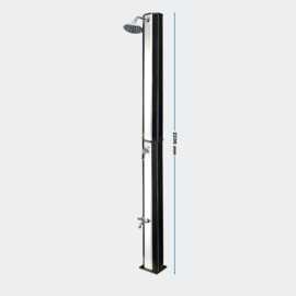 Buitendouche solar regendouche tuindouche 35l zilver/zwart