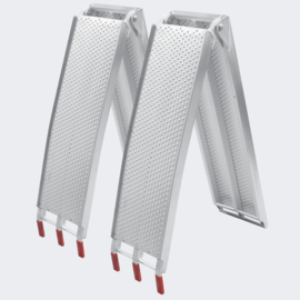 Oprijplaat opvouwbaar draagbaar aluminium 2 stuks 226cm 680kg