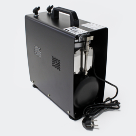 Airbrush compressor AF189A met waterafscheider en drukregelaar