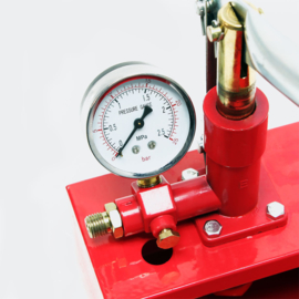 Druktest lektest handpomp waterleiding verwarming tot 25bar
