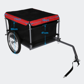 Fietsaanhangwagen fietsaanhanger opvouwbaar 65kg