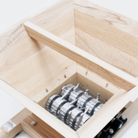 Fruitmolen hout Fruitcrusher met handslinger 7 l
