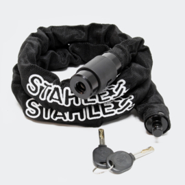 Hangslot fietsslot zwart met 2 sleutels stalen ketting 120cm