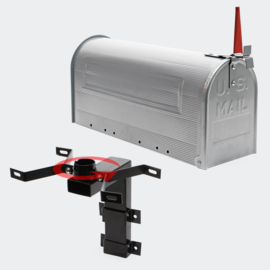 US Mailbox brievenbus Amerikaans Design zilver muurbevestiging