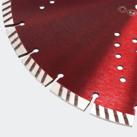 Diamant doorslijpschijf ⌀230 mm en 10 mm turbo segmenten
