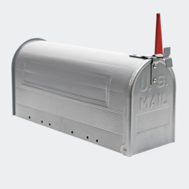 US Mailbox Amerikaans design zilver losse brievenbus