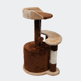 Krabpaal krabboom kattenboom bruin-beige 65cm