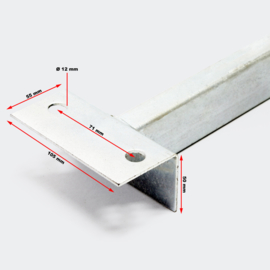 Bootsteun verstelbare hoek van 43,7 "(1000 kg 111 cm)