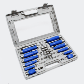 Schroevendraaierset 12st kruis en plat in toolbox
