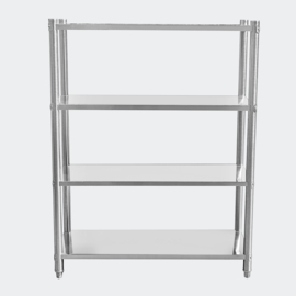 Keukenrek opbergrek in rvs/inox model 1