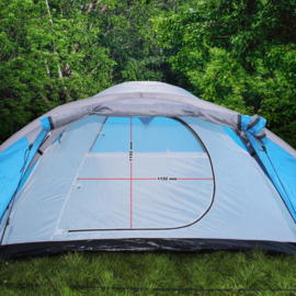 Iglo campingtent 4 personen blauw-grijs