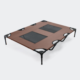 Hondenbed verhoogd ligbed bruin XL tot 30kg 122 x93x20cm