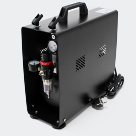 Airbrush compressor AF196AW twee cilinders 2-staps