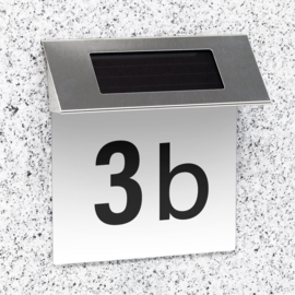 Huisnummer solar LED verlichting wit incl. cijfers/letters