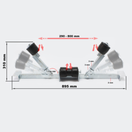 Bootsteun verstelbare hoek van 31,4 "(500 kg 80 cm)