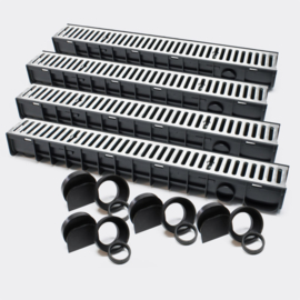 Grondgoot tot 1500 kg 4x100cm 4 stuks