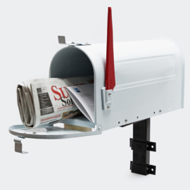 US Mailbox Brievenbus Amerikaans Design wit muurbevestiging