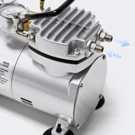 Airbrush-compressor AS20W met vacuümpomp