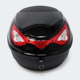 Helmkoffer topkoffer voor moto bromfiets scooter zwart 22 liter xl