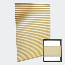 Jaloezie vouwgordijn beige 55x150cm