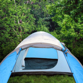 Iglo campingtent 3 personen blauw-grijs