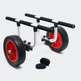 Aluminium trolley bootwagen kano kajak max. 90 kg met PU-wielen