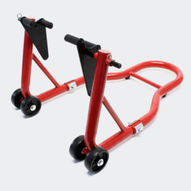 Inrijwielklem motorfiets standaard voorwiel (450kg) rood