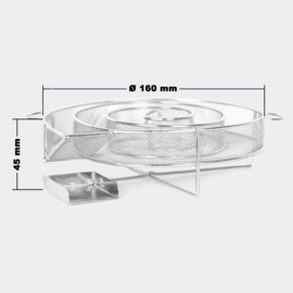 Koude rookgenerator RVS BBQ-rookbak Ø 16cm x 4,5 cm