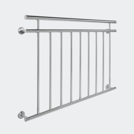 Balkonleuning reling balustrade RVS 90 x 128cm