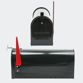 US Mailbox brievenbus Amerikaans Design zwart met staander