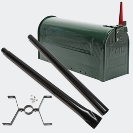 US Mailbox brievenbus Amerikaans Design groen met staander