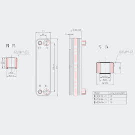 Warmtewisselaar platenwarmtewisselaar 30 platen 125 kW