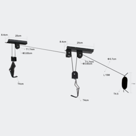 Fietslift PRO plafondlift opslaglift tot 20kg