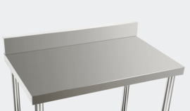 Werktafel inox rvs tuintafel 120 x 60 x 85 cm met rand