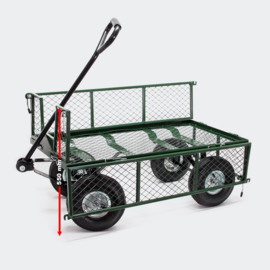 Tuinkar tot 300kg afneembare afdeklijst roosterwagen