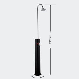 Buitendouche solar regendouche tuin 18l set met vloerelement