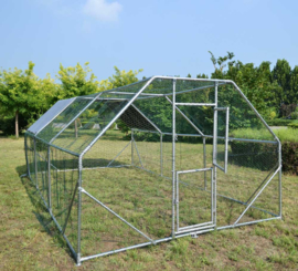XXL Open Overkapping 6x3x2m Kippenhok met zonnescherm en deur