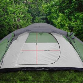 Iglo campingtent 3 personen groen-grijs