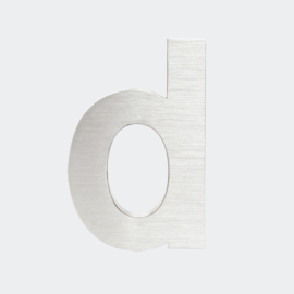 Huisletter d Arial rvs/inox 3D 20cm weerbestendig