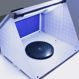 Airbrush spuitcabine filterafzuiging 4m³/min 12V verlichting