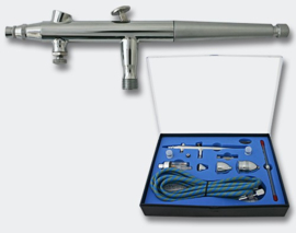 Profi Airbrush Pistool set 186K 0.2/0.3/0.8 mm dubbele actie