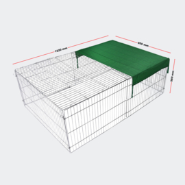 Konijnenren cavia ren met zonbescherming 122x95x58cm