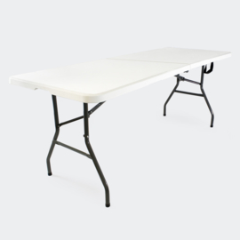 Complete set kampeertafel + 2 kampeerbanken grijs 180cm