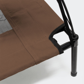 Hondenbed met luifel draagbaar medium bruin 76x60x60cm