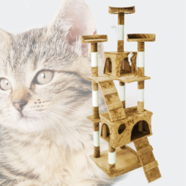 Krabpaal krabboom kattenboom beige 170cm