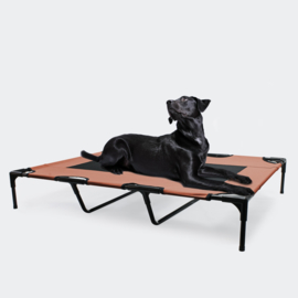 Hondenbed verhoogd ligbed bruin XL tot 30kg 122 x93x20cm