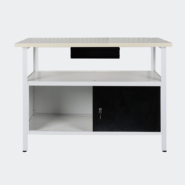 Werktafel gereedschapskast wit/zwart